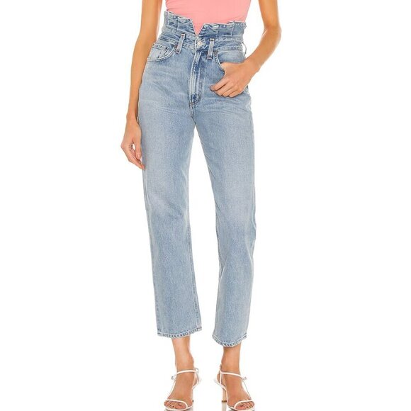 Agolde Denim - AGOLDE Lettuce Waistband Reworked High Rise Fitted 90s